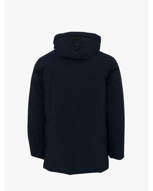 Mackage Blue Dark Hooded Down Jacket for men