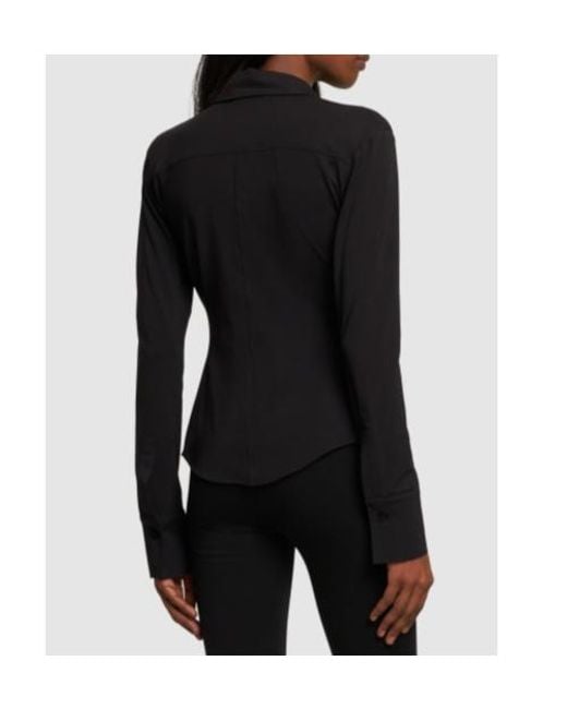 The Attico Black Stretch Plain Jersey Shirt