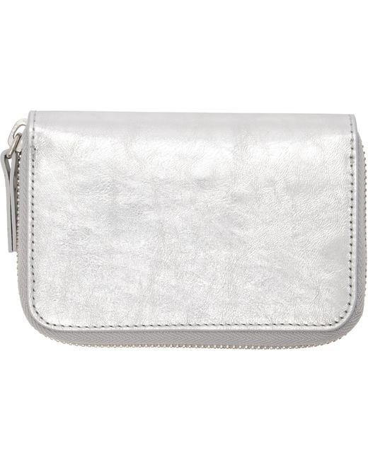 MM6 by Maison Margiela White Zip-Around Wallet for men