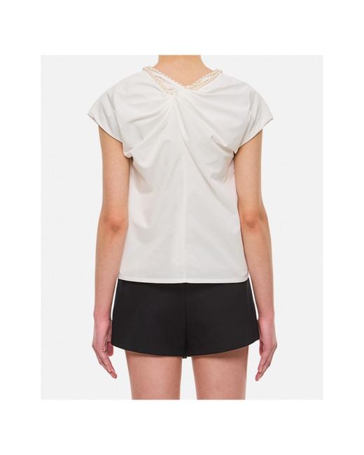 Junya Watanabe White Honeycomb-Pattern Blouse