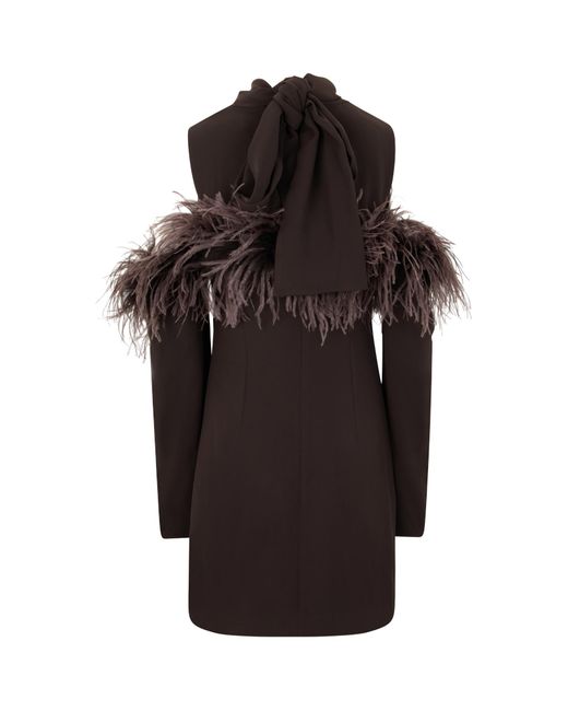 P.A.R.O.S.H. Brown Long-Sleeved Dress