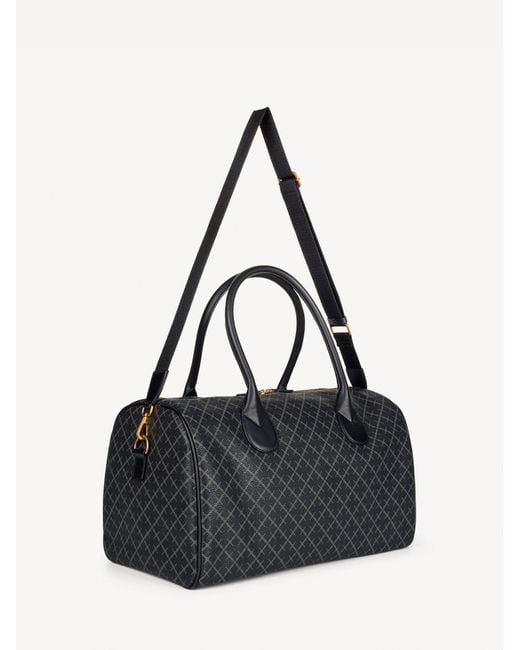 By Malene Birger Black Lullu Small Patterned Top Handle Tote Bag