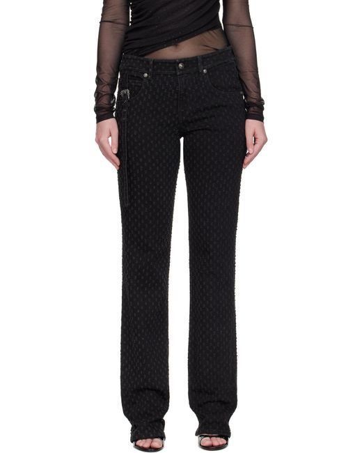Versace Jeans Black Couture High Rise Slim Fit Jeans