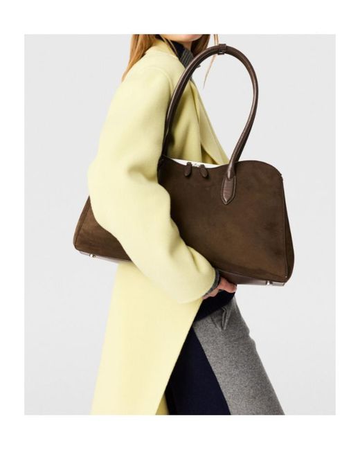 Stella McCartney Brown Ryder Padlock Detailed Shoulder Bag