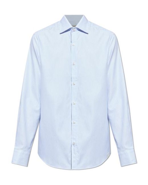 Paul & Shark Blue Striped Cotton Shirt for men