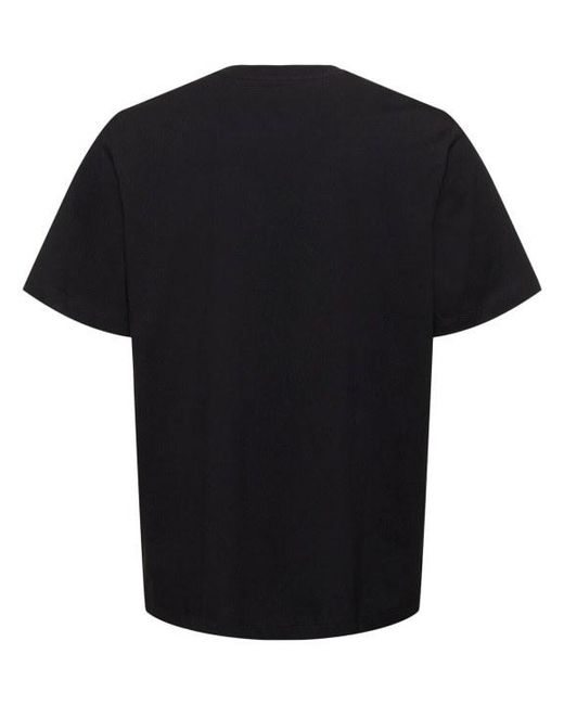 MSGM Black Crew Neck Short-Sleeve T-Shirt for men
