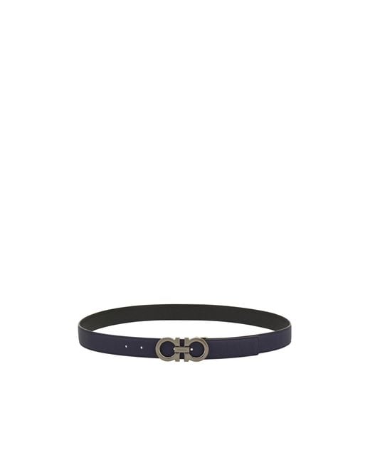 Ferragamo White Ferragamo Eyewear Double-Sided Buckle Belt for men