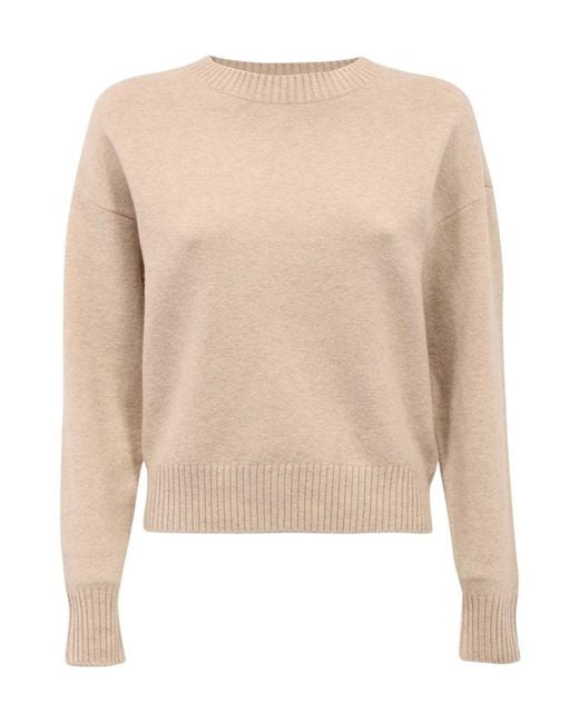 Yves Salomon Natural Long-Sleeved Sweater