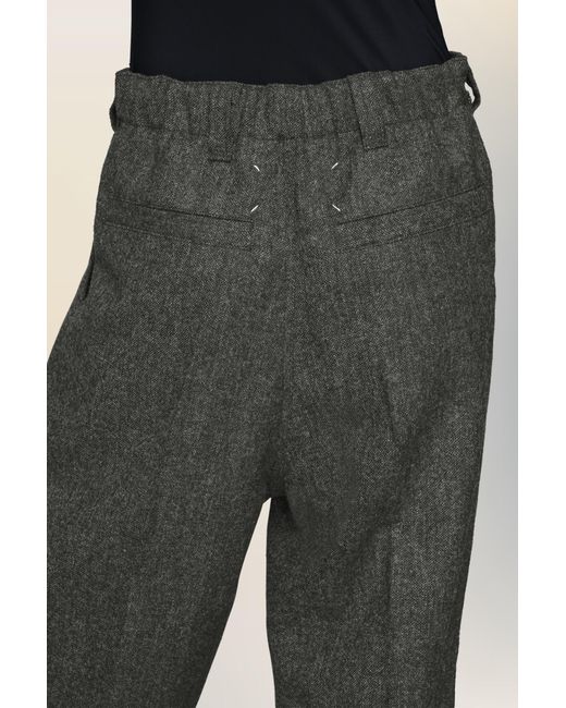 Maison Margiela Gray Wide-Leg Trousers