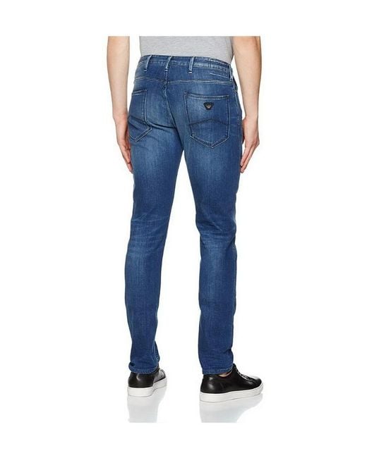 Armani Jeans Blue Logo Jeans for men