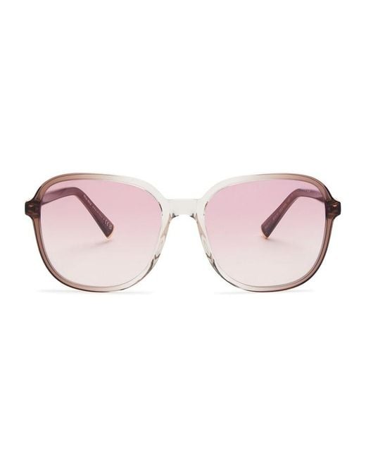 Miu Miu Pink Oversized Square-Frame Sunglasses