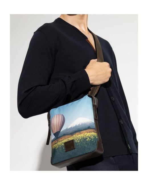 Paul Smith Blue Pattern Shoulder Bag for men