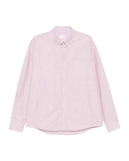 A.P.C. Pink Striped Button-Down Shirt for men