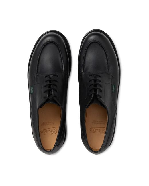 Paraboot Black Leather Shoes for men