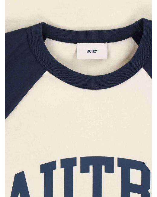 Autry Blue Raglan-Sleeves T-Shirt for men