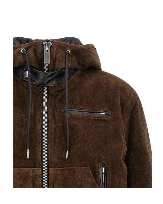 Sacai Brown Long-Sleeve Casual Jacket