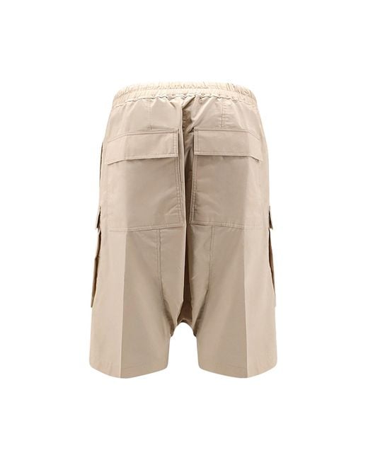 Rick Owens Natural Cargo Pods Cargo Shorts for men