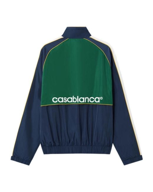 Casablanca Blue Logo High-Collar Jacket for men