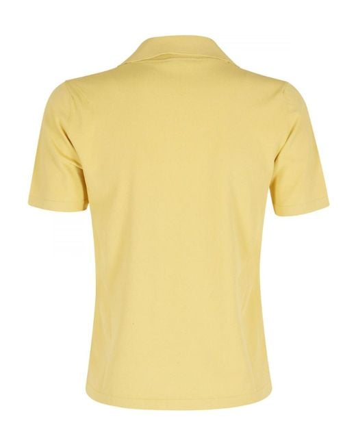 Roberto Collina Yellow Short-Sleeved Polo Shirt
