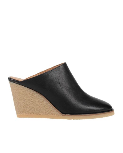 Isabel Marant Brown Genuine Leather Round-Toe Mules
