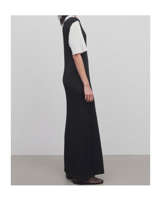 The Row Black Agla Sleeveless Maxi Dress