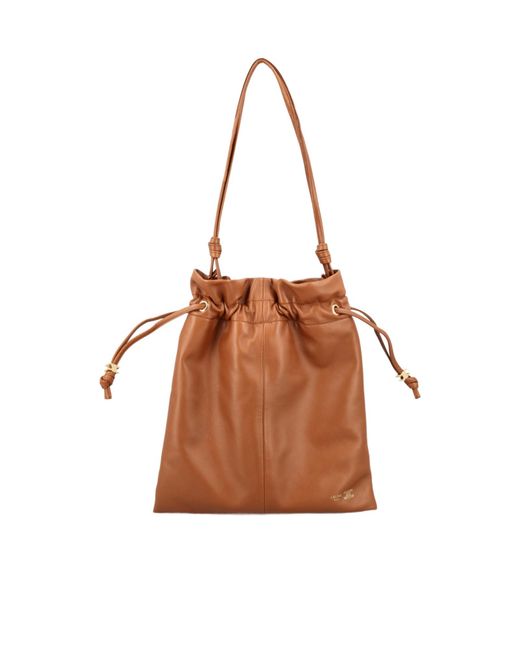 Céline Brown Small Crystal Pouch
