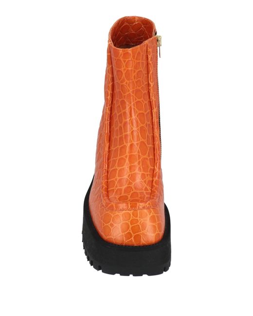 Marni Orange Solid Color Ankle Boots