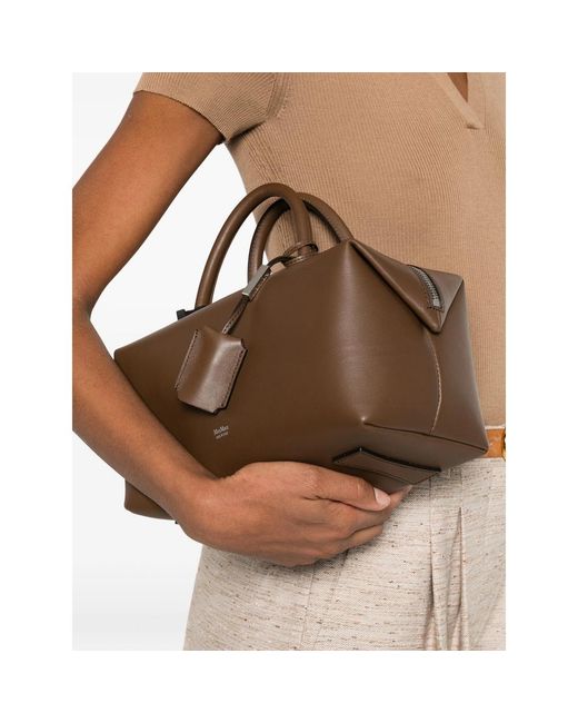 Max Mara Brown Logo Handbag