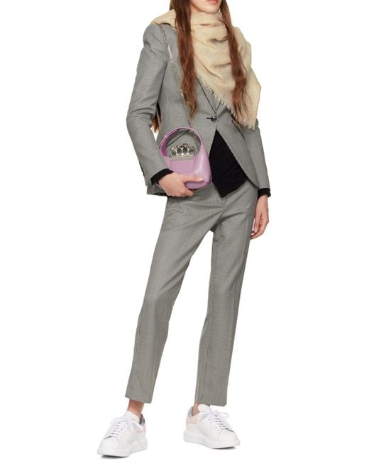 McQueen Purple Jewelled Mini Shoulder Bag