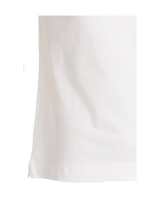 Zegna White Logo-Embroidered Short-Sleeved Polo Shirt for men