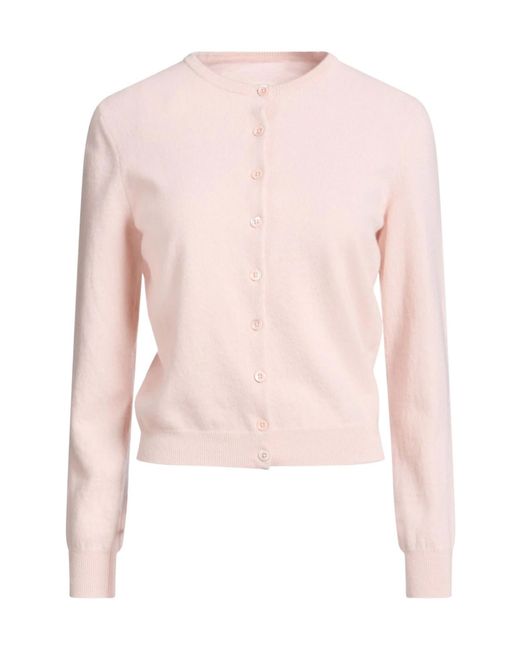 Maison Margiela Pink Solid Color Cardigans