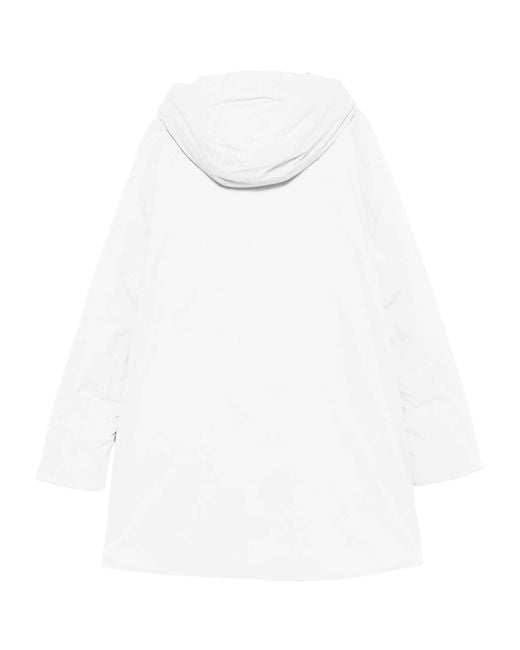 K-Way White Long-Sleeved Hooded Coat for men