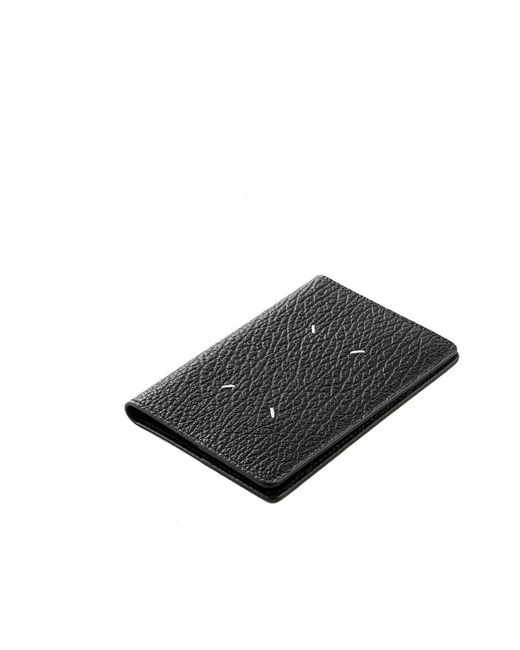 Maison Margiela Black Four-Stitch Cardholder