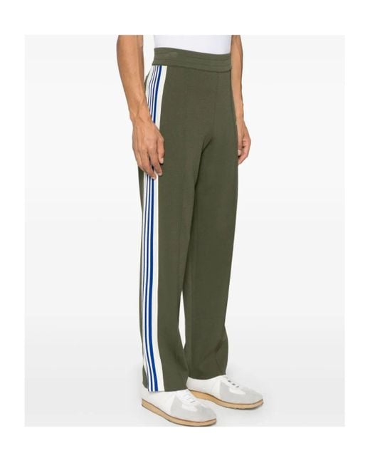 Autry Green Side-Striped Knitted Track Pants for men