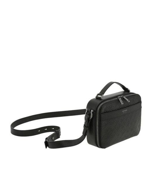 Ferragamo Black Ferragamo Monogram Shoulder Bag for men