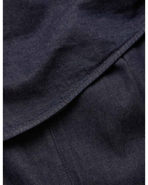 Zimmermann Blue Valiant Draped Denim Flare