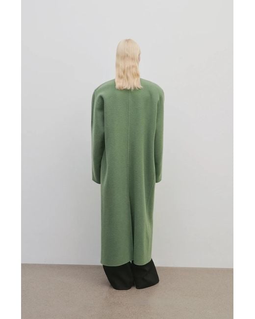 The Row Green Priske Cashmere Coat