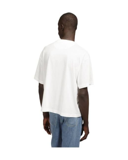 Bally White Graphic-Print Cotton T-Shirt for men