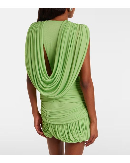 Christopher Esber Green Ripple Draped Jersey Top