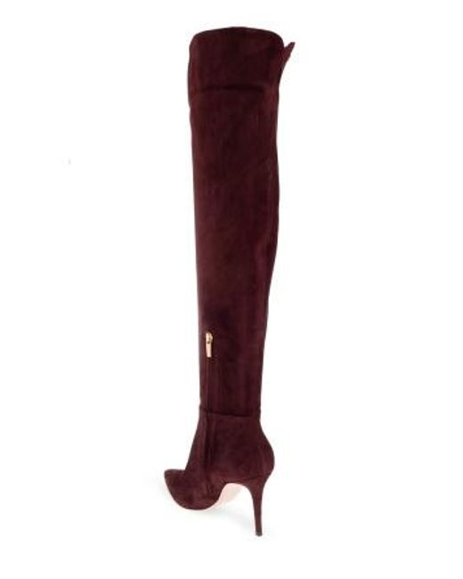 Gianvito Rossi Red 90Mm Jules Suede Pointed-Toe Boots