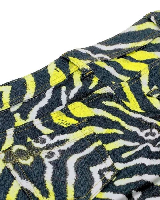 Just Cavalli Green Printed Jeans