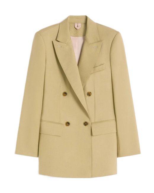 Max Mara Natural Double-Breasted Blazer