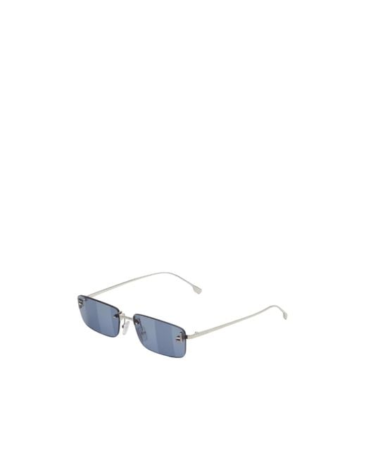 Fendi Blue Eyewear Rectangle-Frame Sunglasses