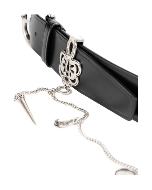 Ann Demeulemeester White Ranja 4 Cm Belts With Charms