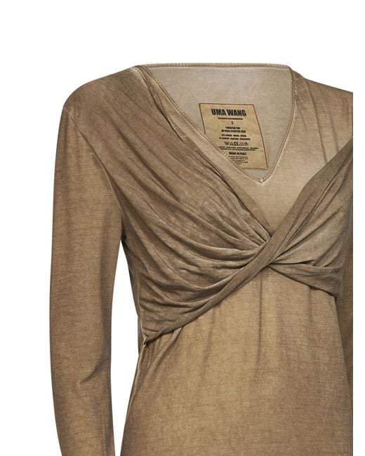 Uma Wang Green Long-Sleeve Knit Top