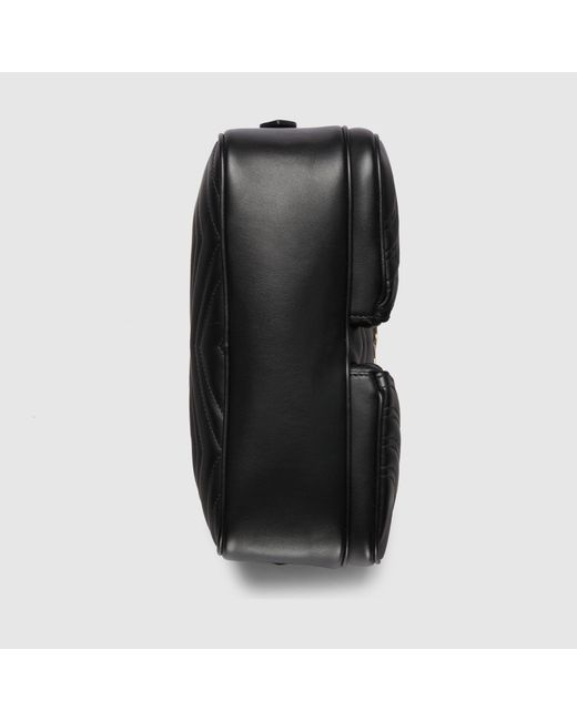 Gucci Black Logo Plaque Quilted Shoulder Bag
