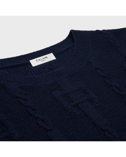 Céline Blue Crewneck Sweater for men