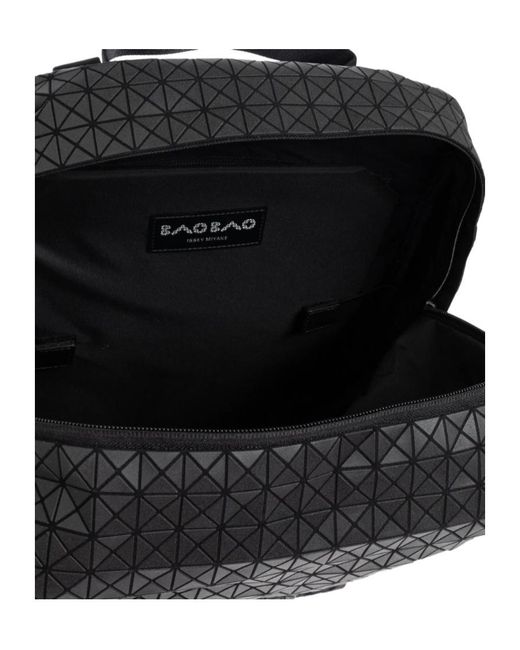 Issey Miyake Black Geometric-Pattern Backpack for men
