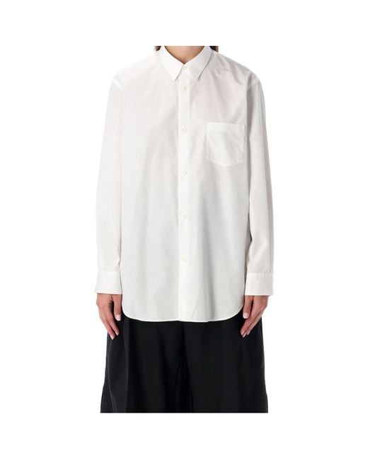 Junya Watanabe White Button Pocket-Detail Shirt