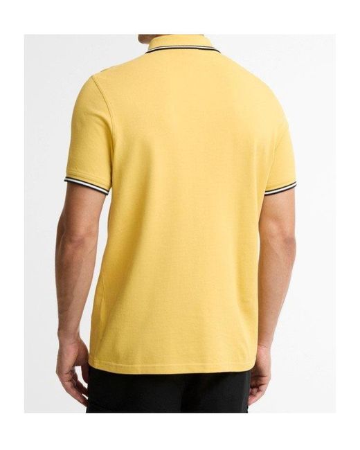 Barbour Yellow Evan Logo Polo Shirt for men